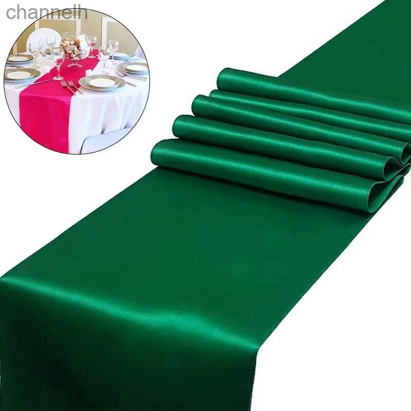 Table Runner 1pcs Solid Color Satin Elegant Cover For Home Wedding Banquet Festival Party Catering Hotel Decoration yq240330