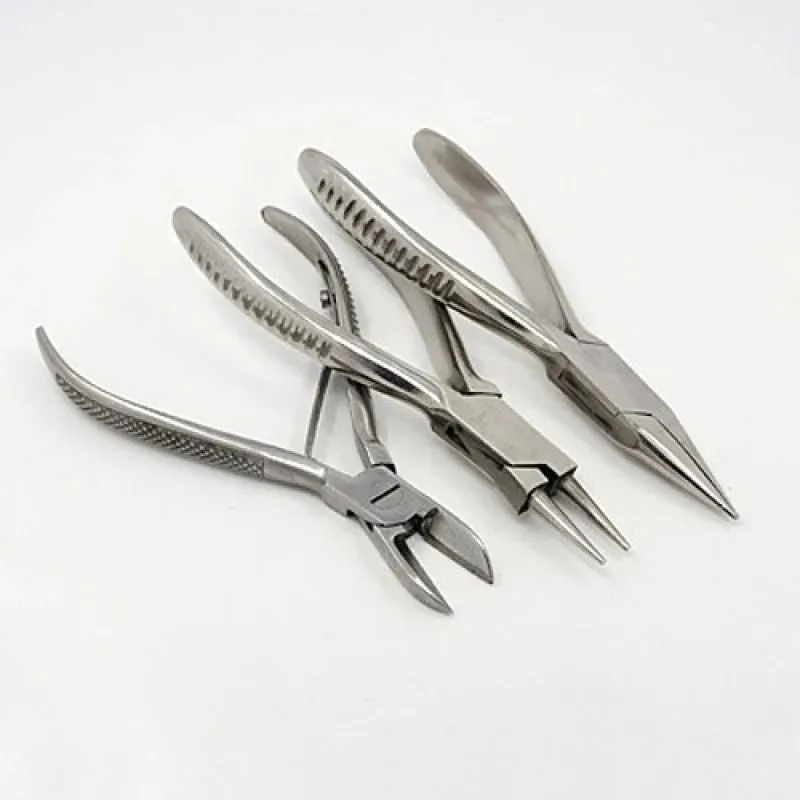 Equipments 3pcs/set Carbon Steel SideCutting Pliers Needle Nose Pliers Set for DIY Jewelry Making 145~165x45~65mm