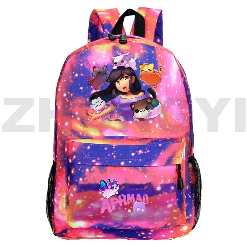 Sacs Anime Aphmau sac à dos comme un chat sac à dos ordinateur portable sac à dos voyage sacs d'école pour adolescentes Bookbag Harajuku Cartoon Knapsack