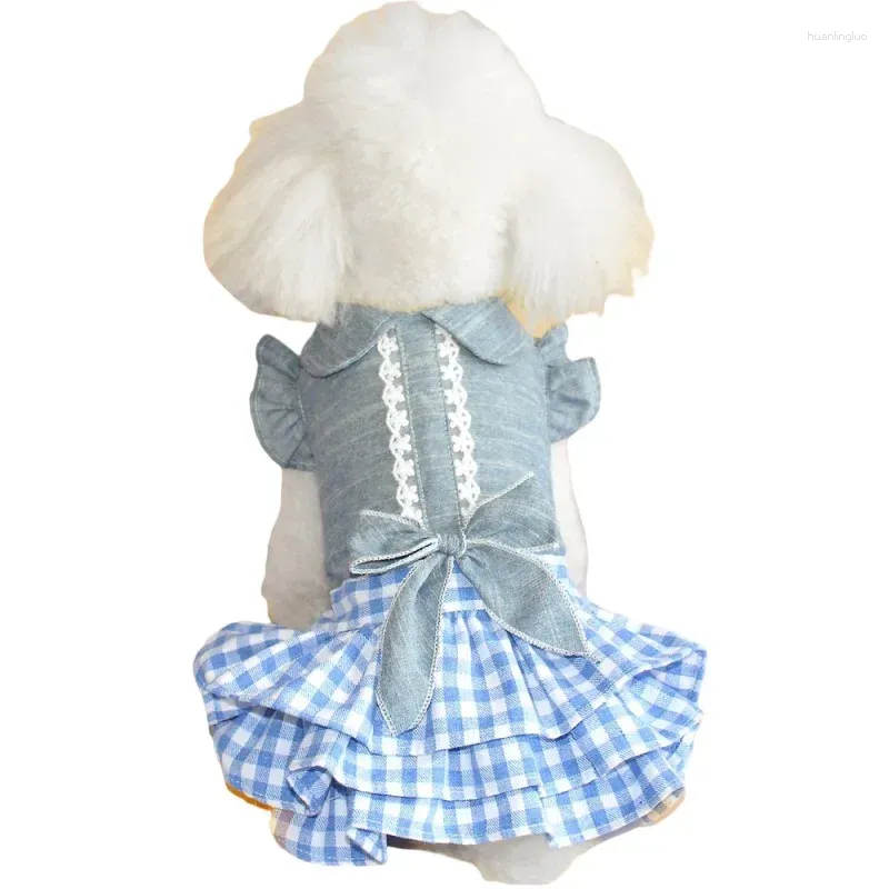 Vêtements pour chiens Robe d'été Jupe de chat Yorkshire Terriers Chihuahua Poméranie Shih Tzu Maltese Vêtements pour animaux de compagnie Mignon Bow Costumes Costumes