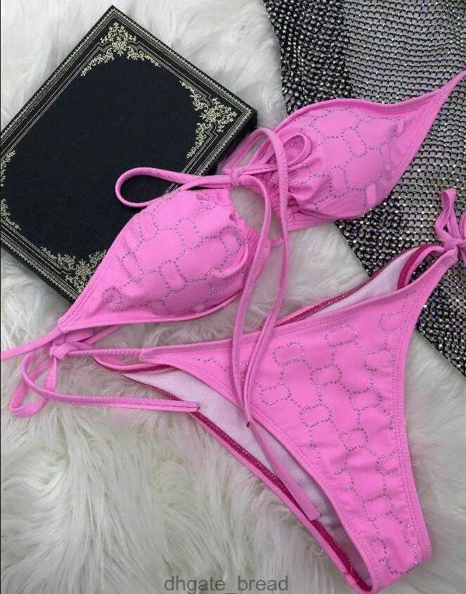 2021 Nieuwe modeontwerper Damesbadpak Damesbadmode Strass Sexy veelkleurige bikini G Letter Classic