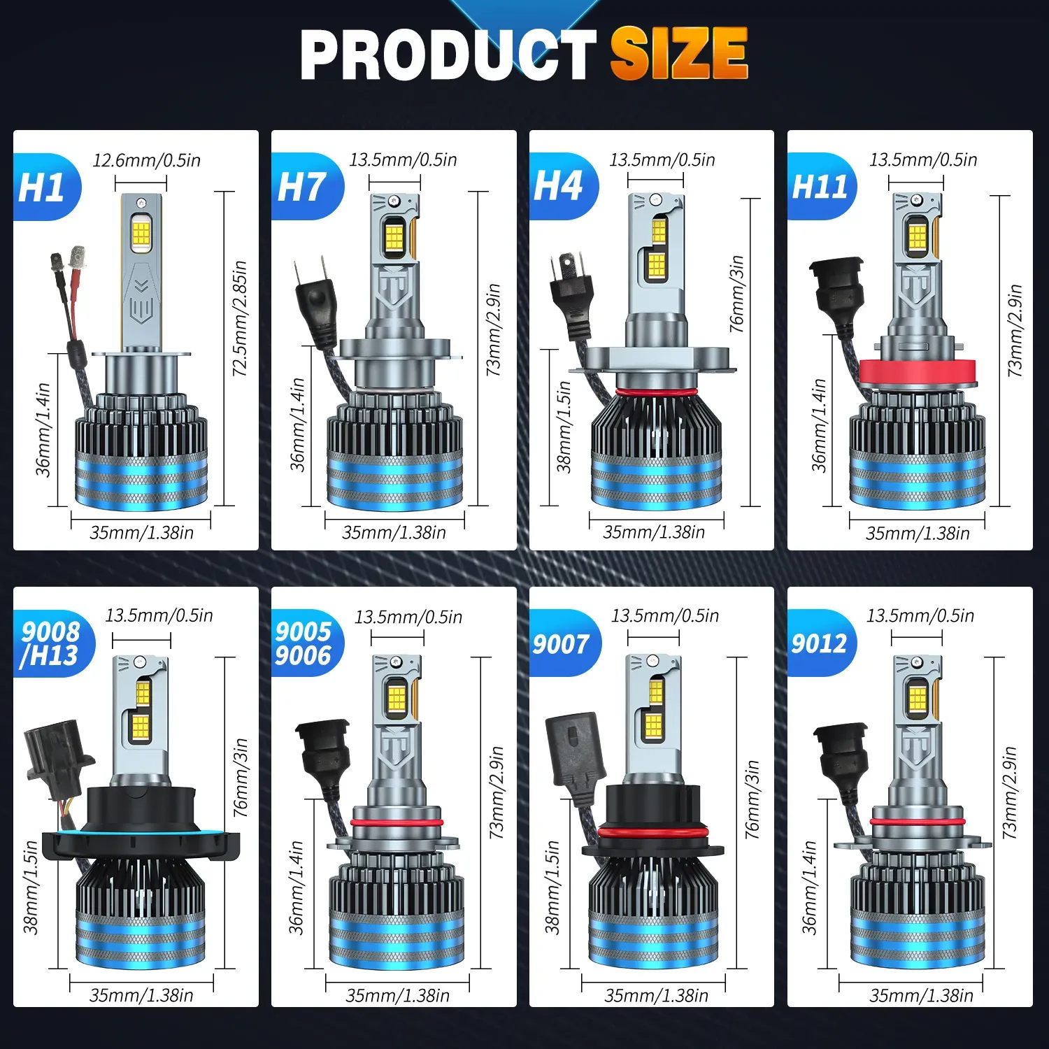 DHgate.com:HYNBYZJ 220W 25000LM H4 H7 H11 Led Bulb Canbus H1