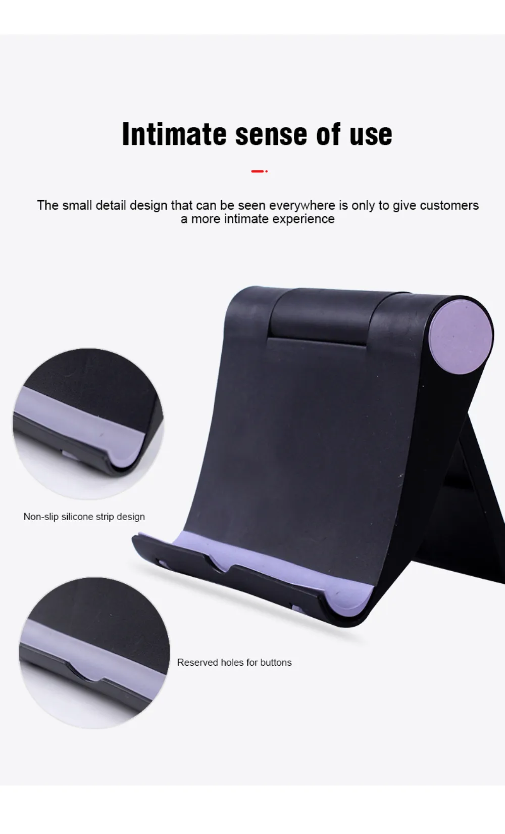 Foldable Desktop Phone Holder Stand for Mobile Phones and Tablets up to ...