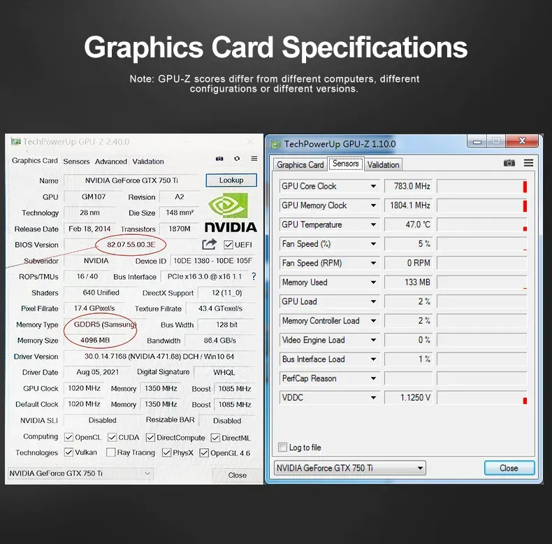 Gpu Z Hd Graphics 750 Gpu Z Nvidia Geforce 750 Ti MSI GeForce GTX