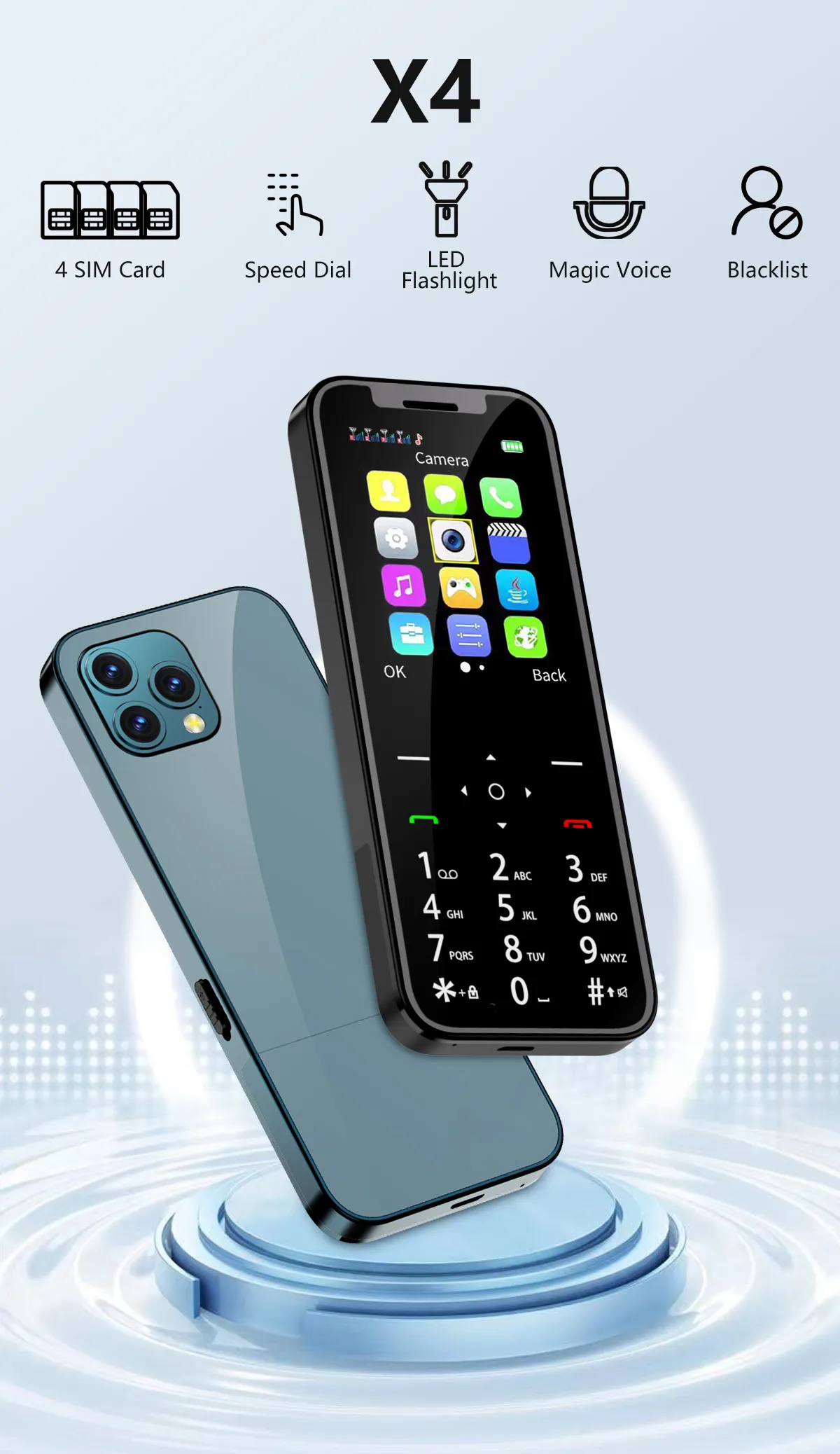 DHgate.com:4 SIM Cards Mobile Phone: Ultra-thin Unlocked Cellphone with ...