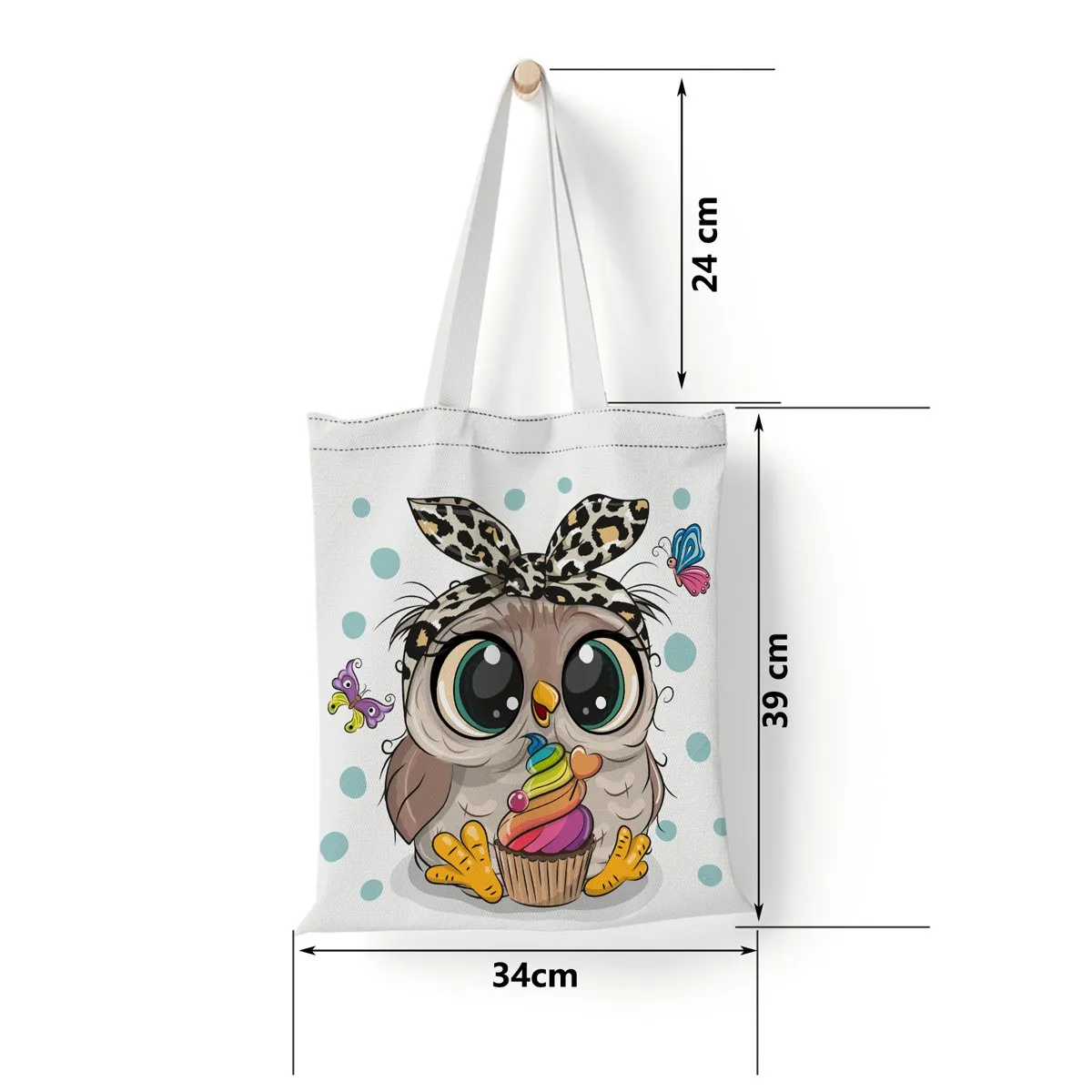 DHgate FuCute Owl Canvas Shoulder Bag Foldable Lightweight Shopper Tote Bags Luggage Accessories