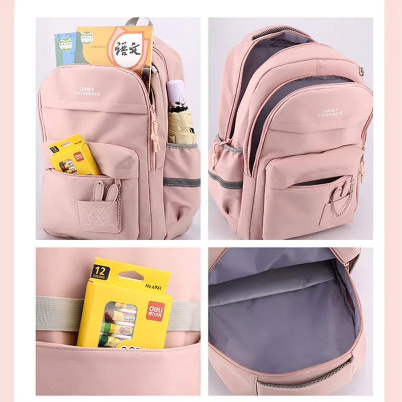 Cute Girls' School Backpack - Large Capacity Lightweight Polyester Bookbag For Teens & Kids (Multiple Fun Patterns)