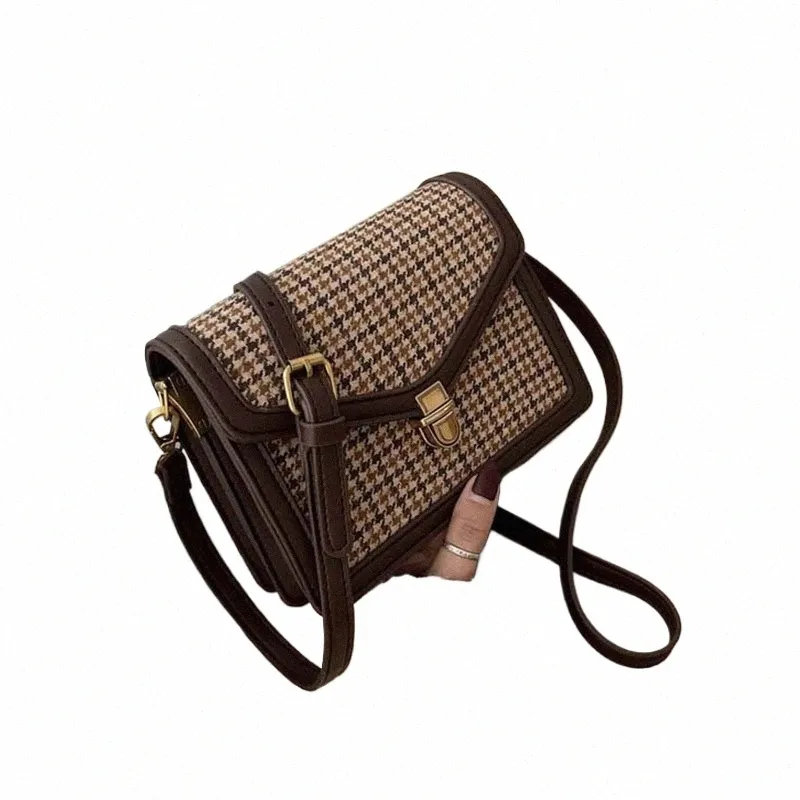 Sacs à bandoulière en cuir PU à carreaux pour femmes 2023 Luxe Vintage épaule Menger petit sac femme tendance voyage sacs à main sac à main Z7X9 #