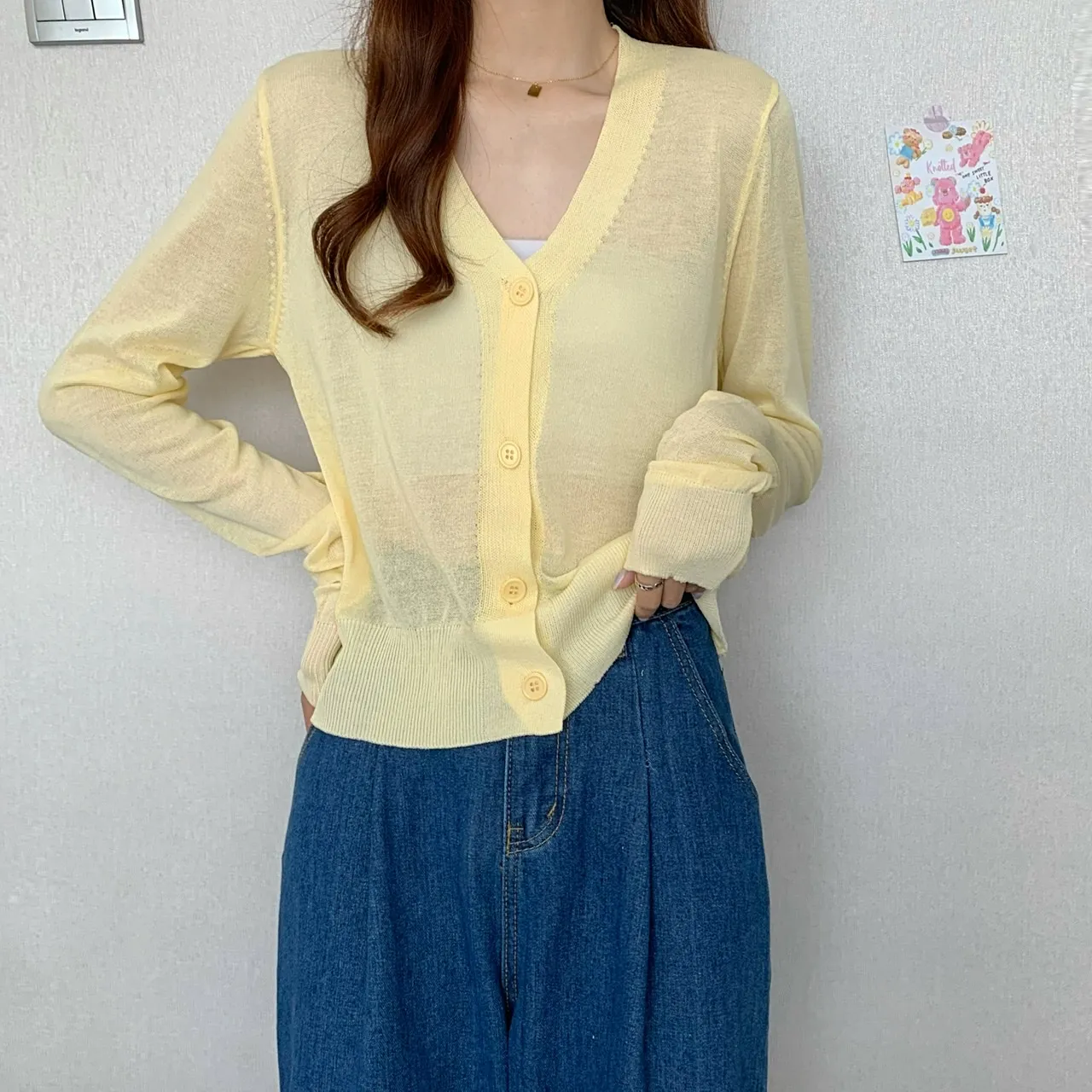 カーディガン Garments See Through Round Summer Cardigan (3color) Garments See Through Round Summer Cardigan (3color) トップス