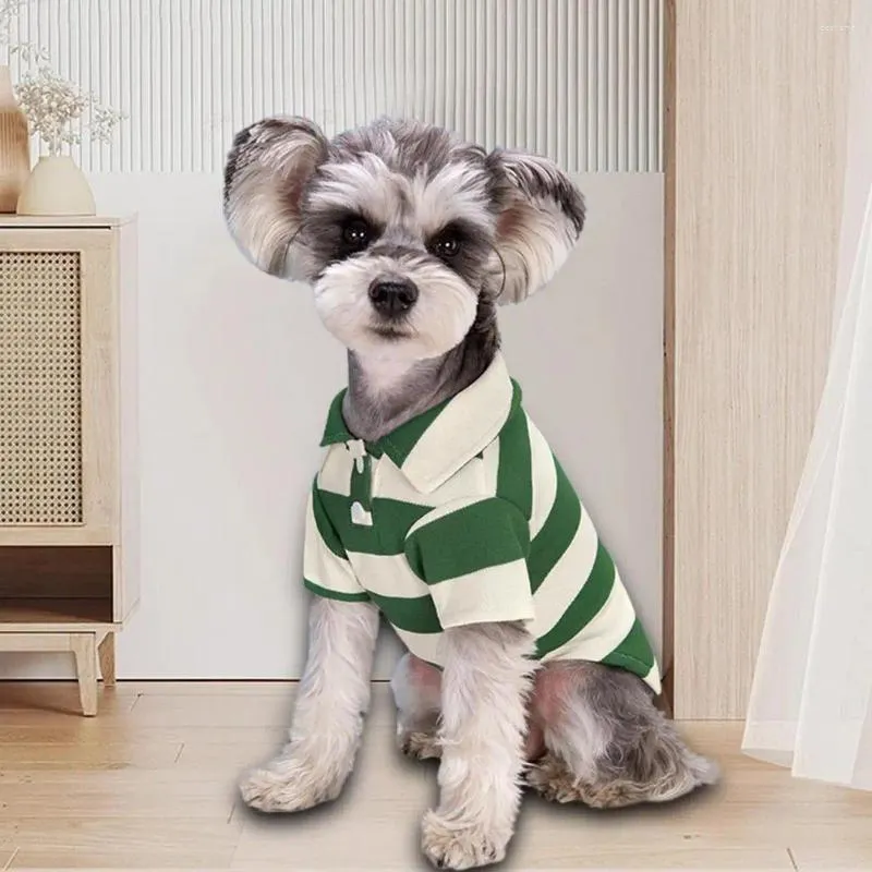 Hundebekleidung Welpenkleidung Weiche atmungsaktive Haustierweste Klassisch gestreiftes T-Shirt für Bichon Pudel Chihuahua Sommer kleine Hunde