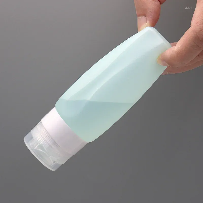 Storage Bottles 90ml Silicone Travel Empty Refillable Bottle Dispenser Shampoo Liquid Cosmetics Squeeze Containers