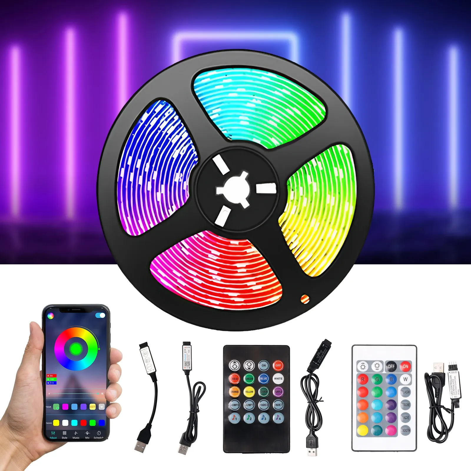 5V USB RGB Led Strip Light Bluetooth App Infrared... From Ddmyfriend ...