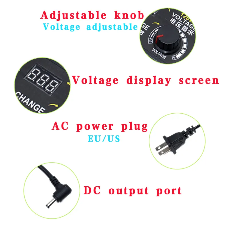 Adjustable AC To DC Power Supply Adapter Universal... From Ddmyfriend ...