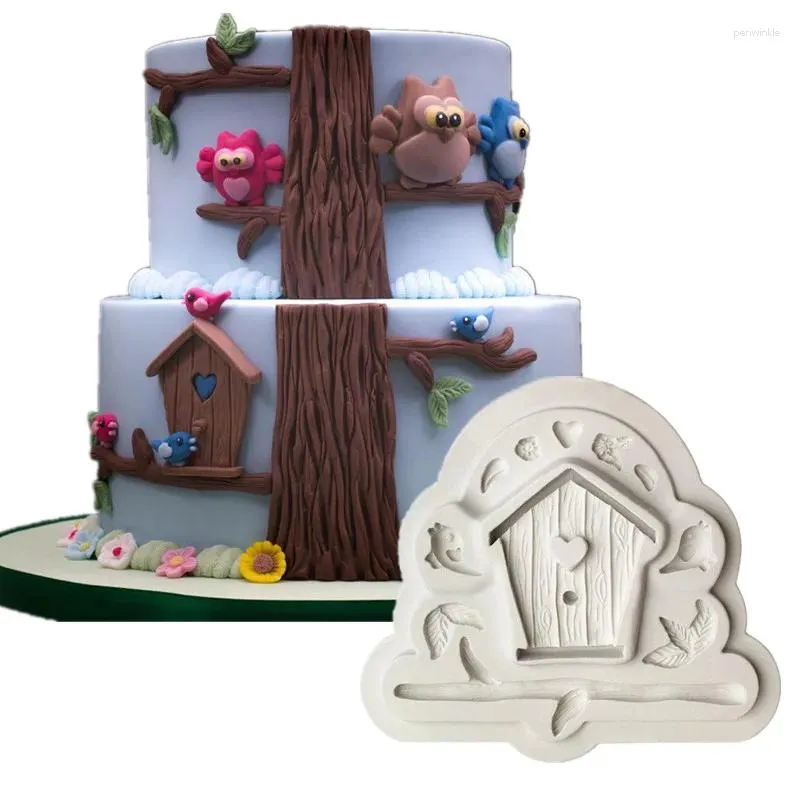 Formy do pieczenia luyou kreskówka Dom Dom Silikon 3D Cake Form Bird Fondant Dekoracja Narzędzia do gotowania FM1509