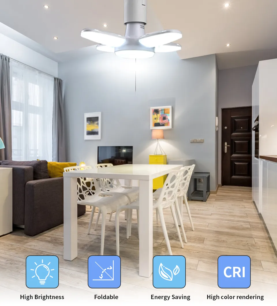 Foldable Led Bulb 28W Foldable LED Bulb, E27 Base, 220V/110V, Fan-Shaped, Energy ...