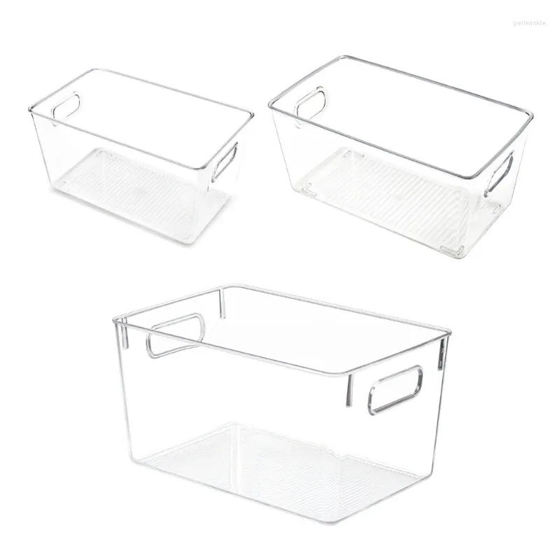 Bouteilles de rangement 3 pièces, bacs de garde-manger transparents avec poignée pour réfrigérateur de cuisine, livraison directe