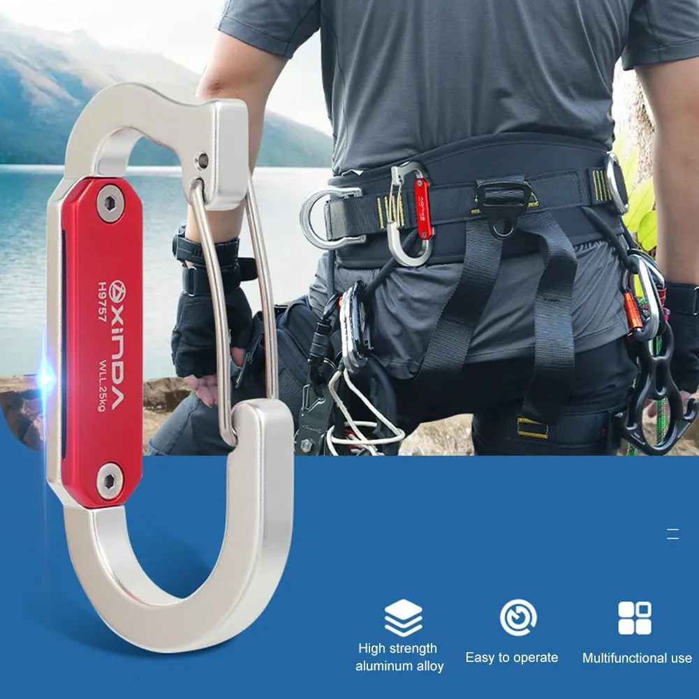 QuickDraw Carabiner Taşınabilir Kablo Demeti Aksesuarları Hızlı Asma Alet Rafı 25kg Yük Kapasite Açık Mekan Tırmanma Ekipmanları 240320