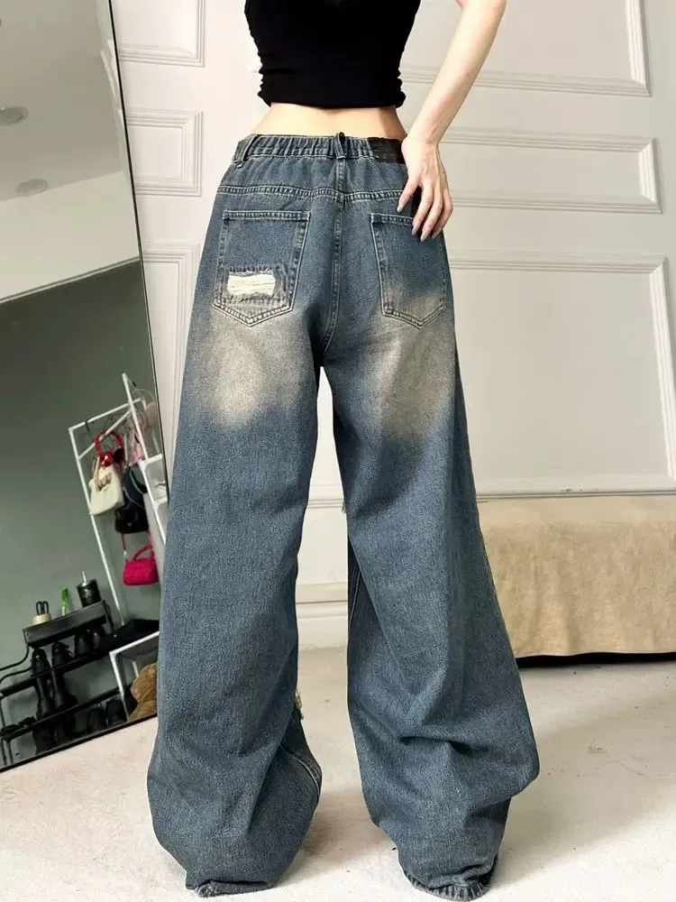 Vintage Ripped baggy jeans for Women - Baggy Grunge Y2K