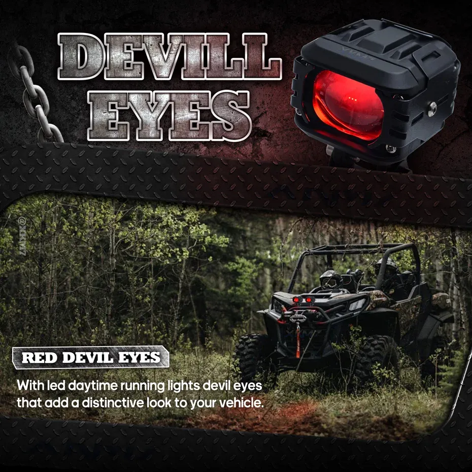 Super Bright 125W LED Motorcycle Angel Eyes - Universal Fit