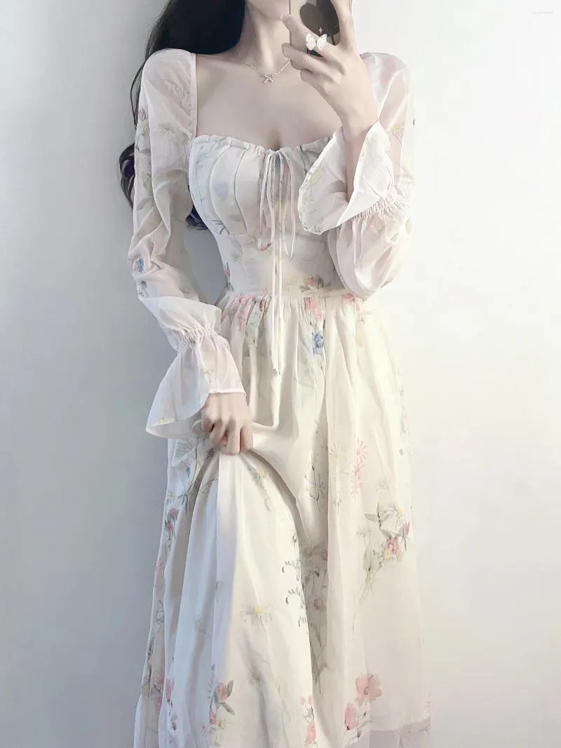 sachin and babi light blue dress Elegant Long Sleeves Purple Chiffon Floral Long Prom Dresses, Purple F –  morievent main image 1