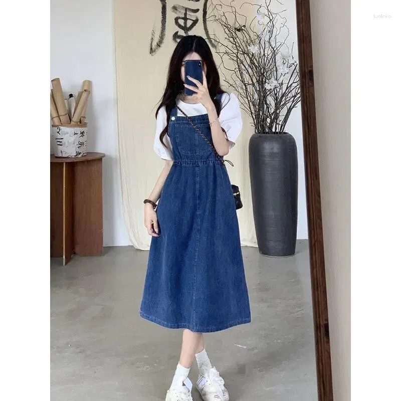 Summer party dress Set for Women - White Strappy Camisole, Short-Sleeved Casual Fashion Suit with Slim Waist
