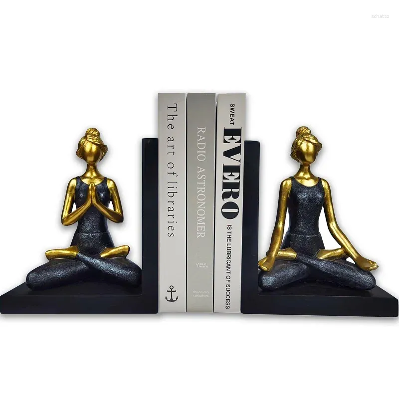 Estatuetas decorativas estatuetas suporte de livros resistente exclusivo decoração antiderrapante resina livro termina rolha para prateleiras estudo escritório