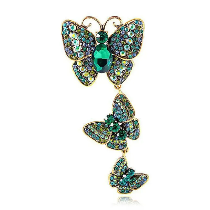 Pins Broschen Neue Strass Schmetterling Für Frauen Vintage Insekten Party Casual Brosche Revers Abzeichen Schmuck Geschenke Drop Lieferung Dhbiv