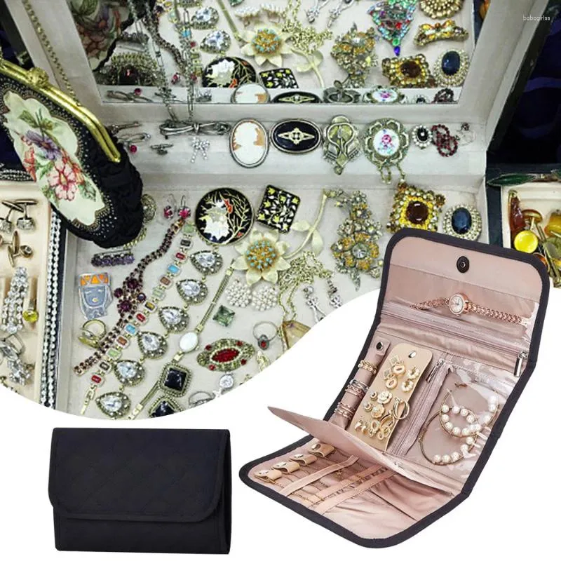 Förvaringspåsar Portable örhängen smyckespåse slitstarka arrangör fall för kvinnor flicka