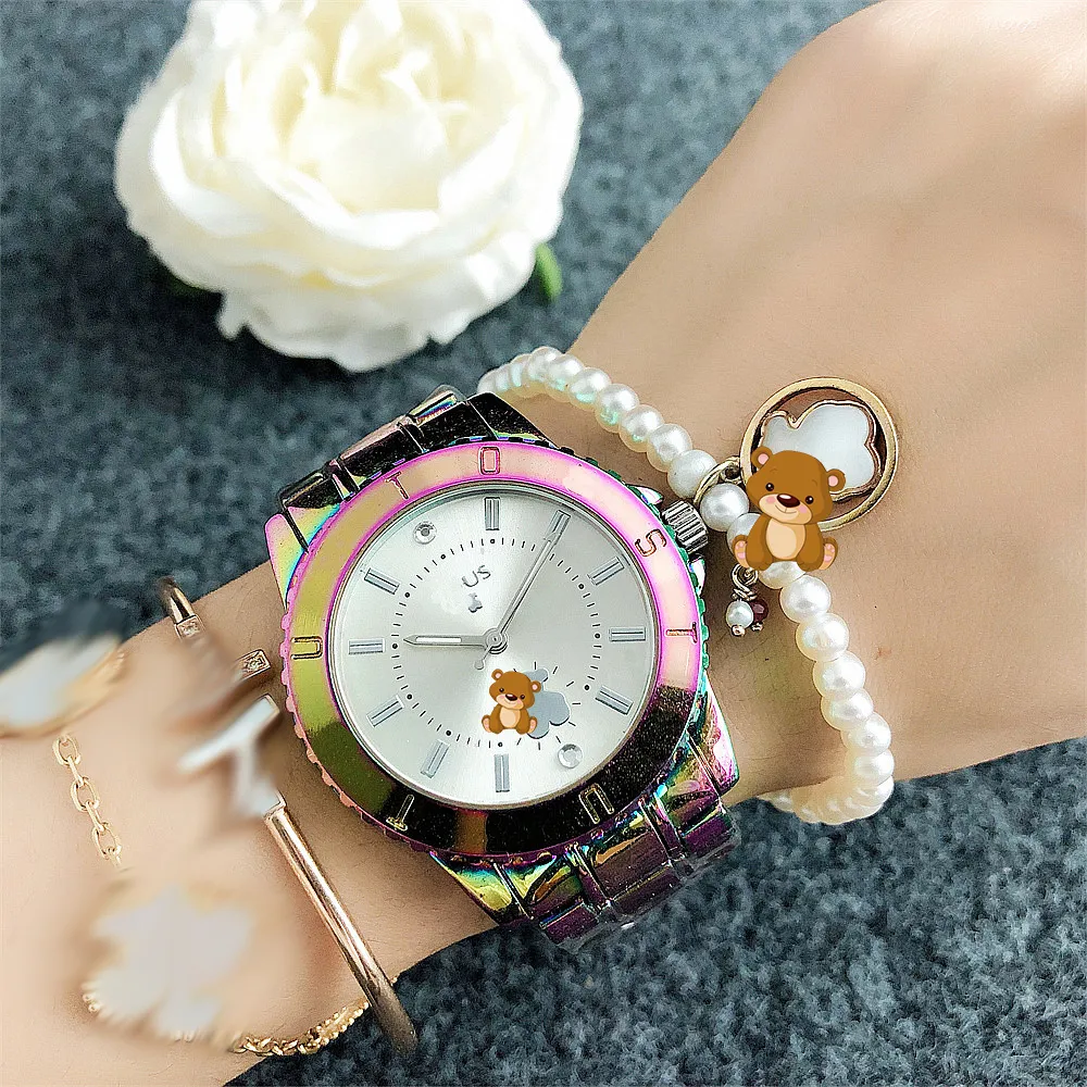 Adorable montre-bracelet à breloques ours espagnol 2024, pour Couples, Niche, montres mécaniques de luxe