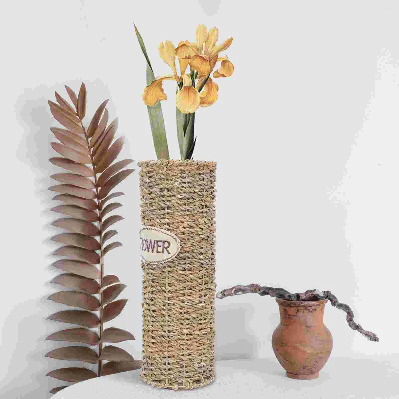 Vases Creative Vase Rotin Accueil Accents Décor Bureau Boho Mariage Tissé Campagne Style