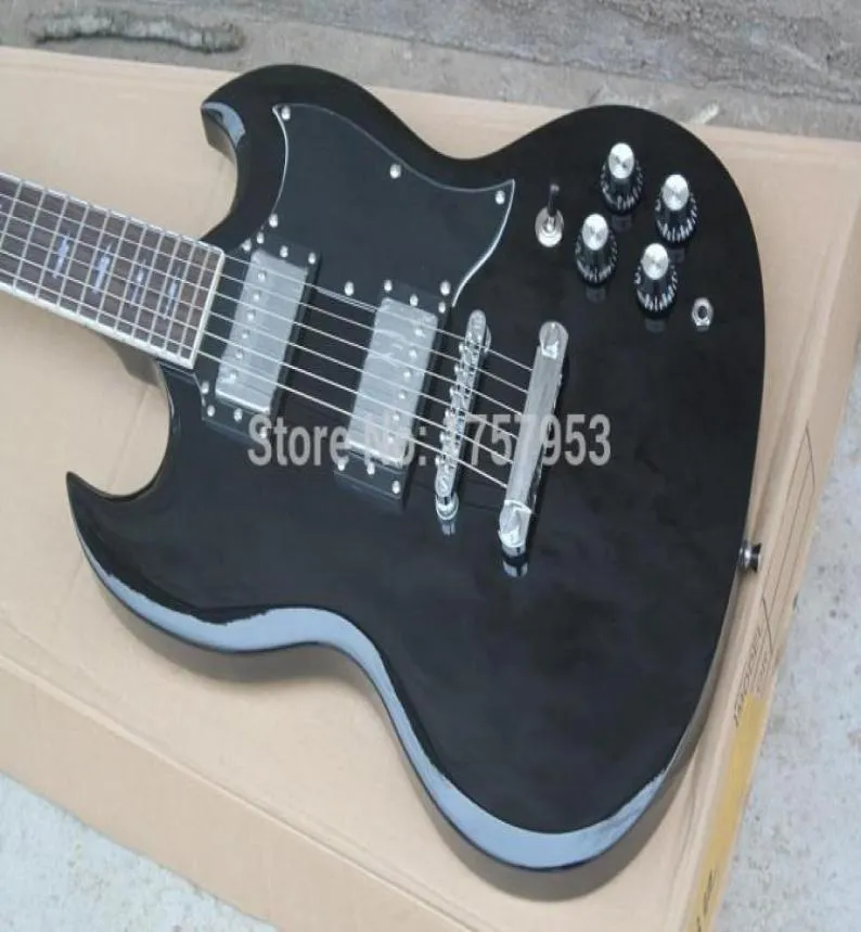 2015 New Top Factory Custom Classical SG Electric Guitar Black 3 232549958