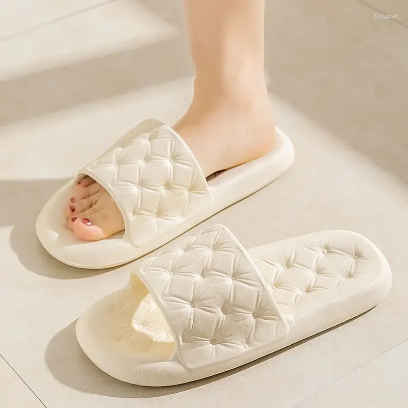 Hausschuhe 2024 EVA Cloud Plattform Schuhe Für Frauen Damen Sommer Schlafzimmer Paare Sandalen Männer Rutschen Claquette Femme