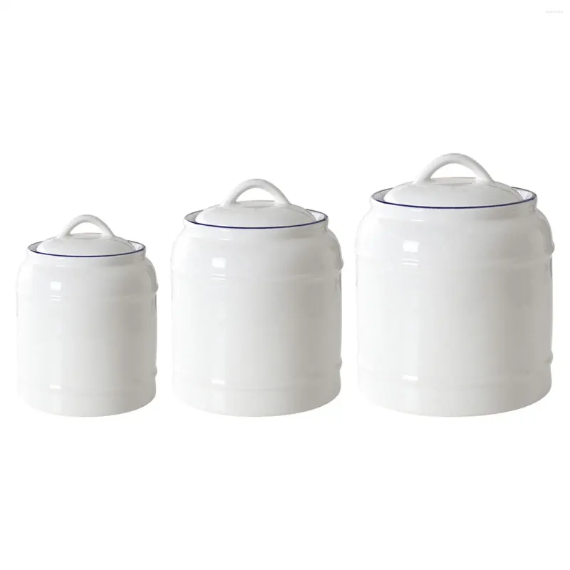 Storage Bottles Kitchen Canisters 800-1000ml Pantry Ceramic Jar For Sugar Snack Coffee Beans