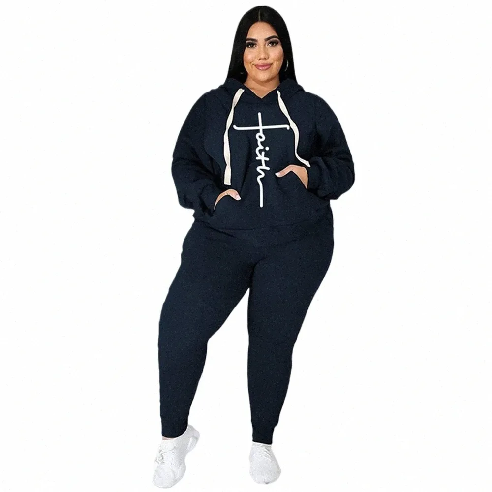 Roupas de inverno femininas 2021 plus size agasalho conjunto de duas peças com capuz moletom moletom conjuntos atacado dropship s4si #