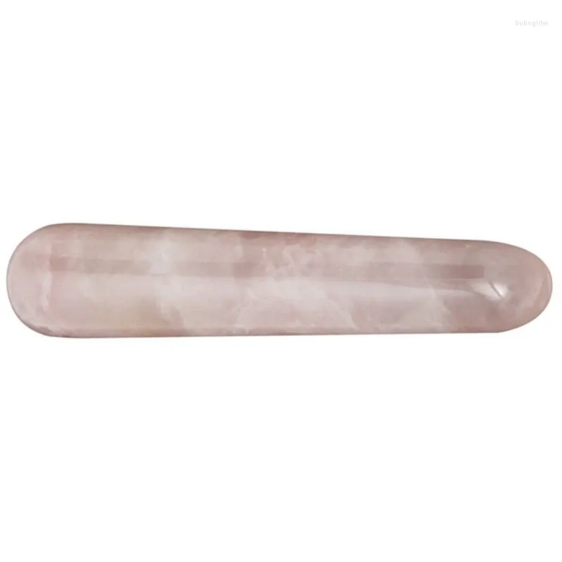 Figurines décoratives 3X cristal de Quartz Rose naturel baguettes Yoni pierres précieuses roches Massage