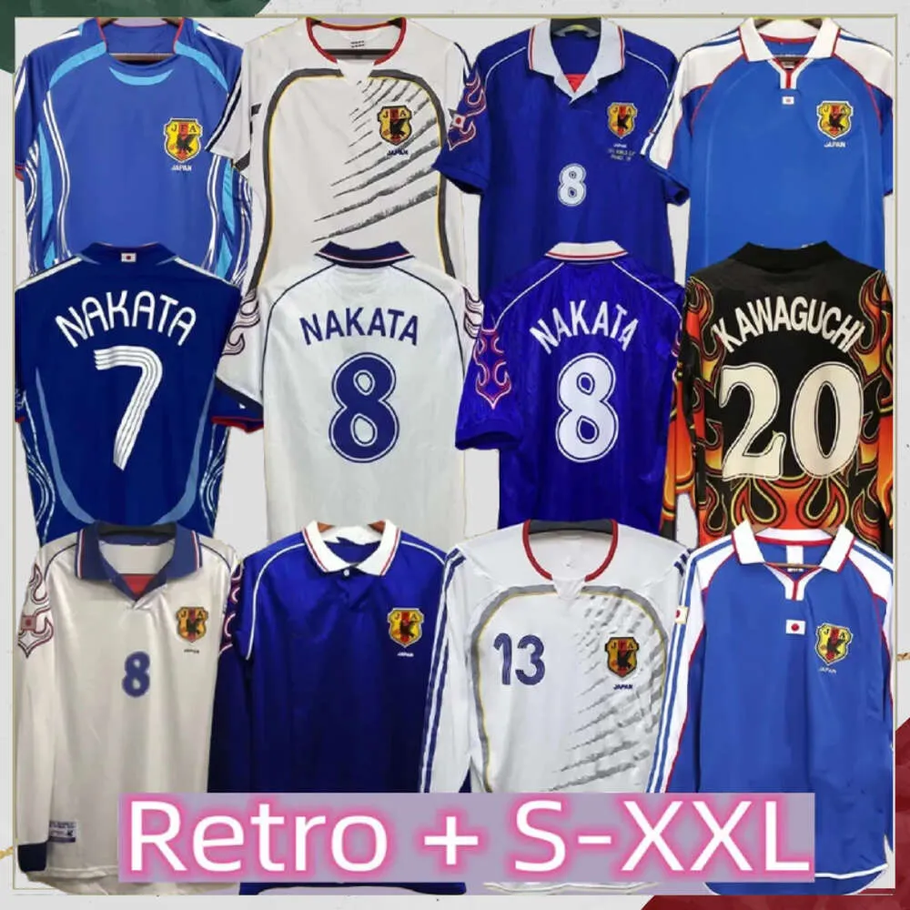 1998 Japon National Team Nakata Mens Soccer Jerseys Soma Akita Okano Kawahi Retro Home Football Shirt Kazu Hattori Gardien De But Manches Longues Unifores