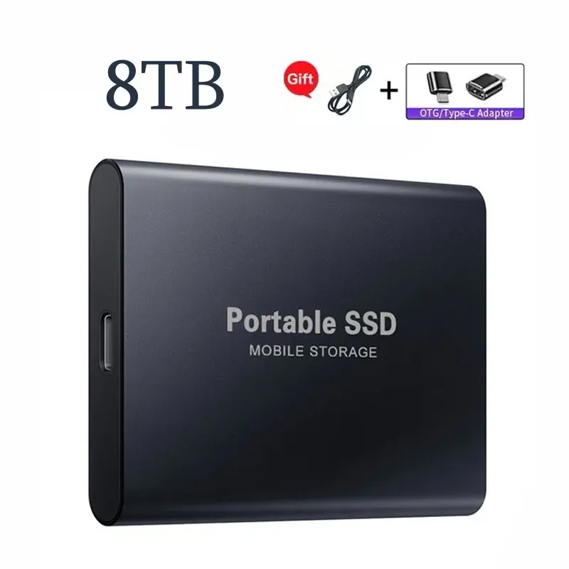 Festplatten 1 TB Festplatte Tragbare SSD 500G Hochgeschwindigkeits-Solid-State-Laufwerk Externer mobiler großer Speicher für PC-Desktopnotebook Drop-Lieferung Otqe9