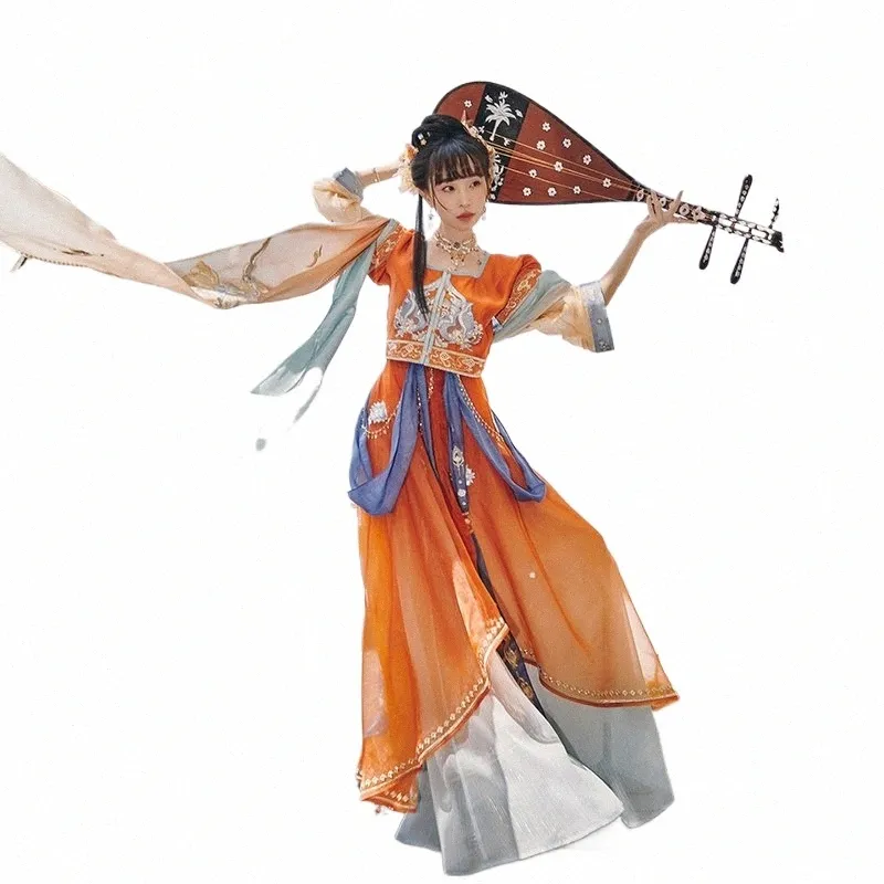 2022 nuovi vestiti Hanfu per le donne adulte Dunhuang Flying Dance costumi tradizionali cinesi della dinastia Tang abbigliamento femminile DQL5749 h4os #