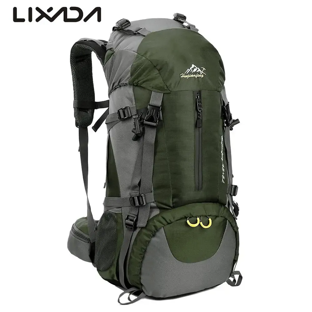 Bolsas Lixada Mochila de senderismo 50L Bolsa para deportes al aire libre de gran capacidad Mochila de viaje para acampar impermeable Mochila de escalada para montañismo