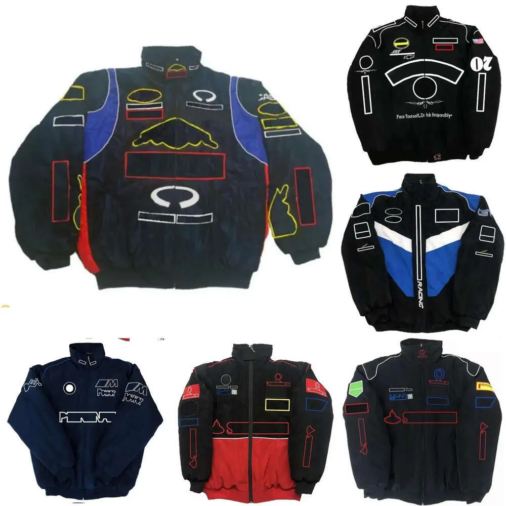 2024 F1 Formel One Racing Jacket Autumn and Winter Full Embroidered Cotton Clothing Spot Sales Hot Jacket Racing