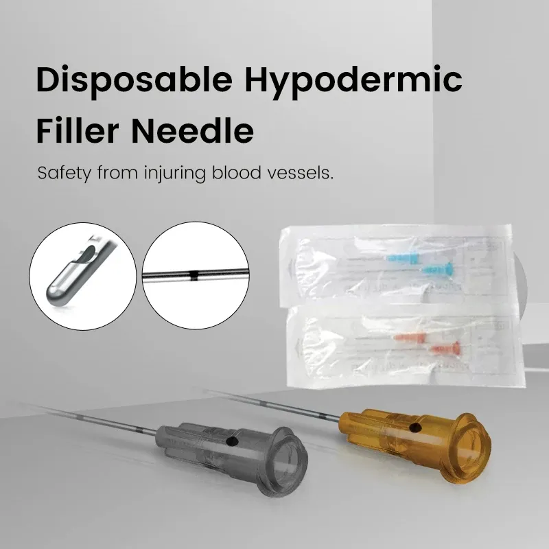 New Design Blunt Tip Needle 18G 21G 22G 25G 27G 30G Disposable Sterile Syringe Needle for Facial Filling Micro Tip Blunt Cannula