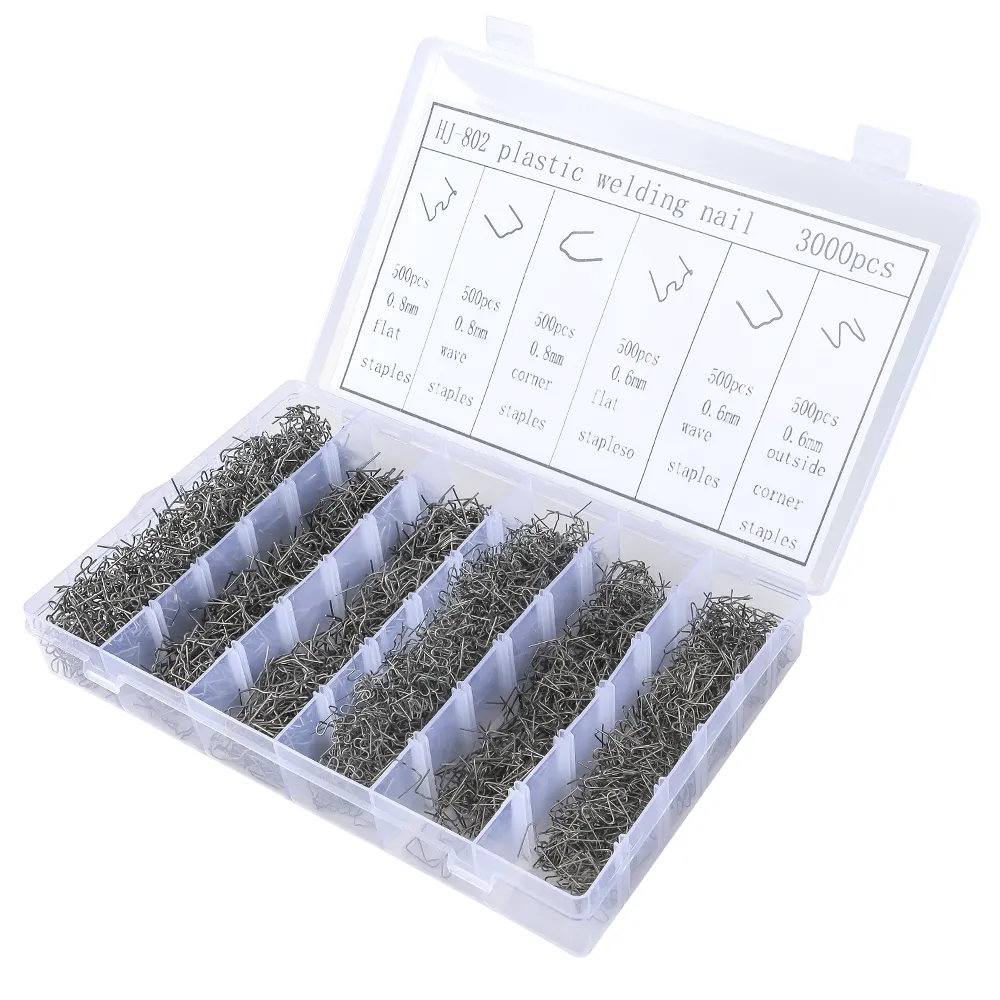 thumbnail image 2 of 0.8mm Stainless Steel Staples 600 Pcs Plastic Welding Kit - Hot Staple Repair Machine With 0.6mm & 0.8mm Rods For Auto Bumpers Plastic Welder 2 of 11