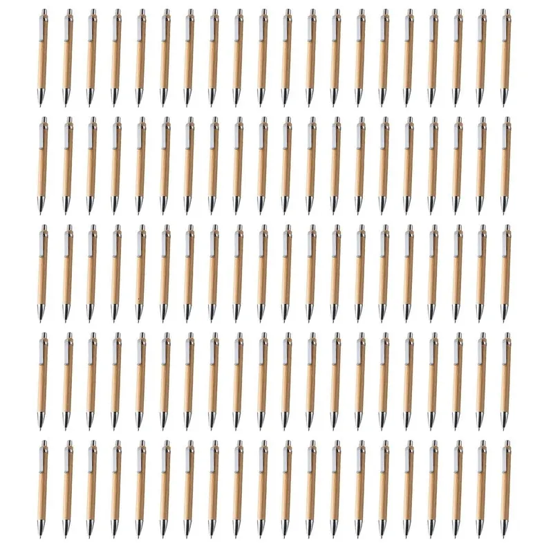 100 PCSLOT Bambu Ballpoint Pen Stylus Contact Pen Office School Supplies Penns Skrivtillbehör Gällor 240319