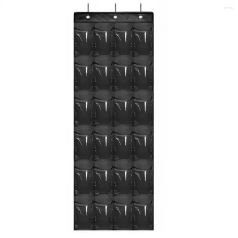 Storage Boxes No-hardware Shoe Organizer 24-pocket Over-the-door With Hooks Capacity Hanging Bag For Shoes Dorm