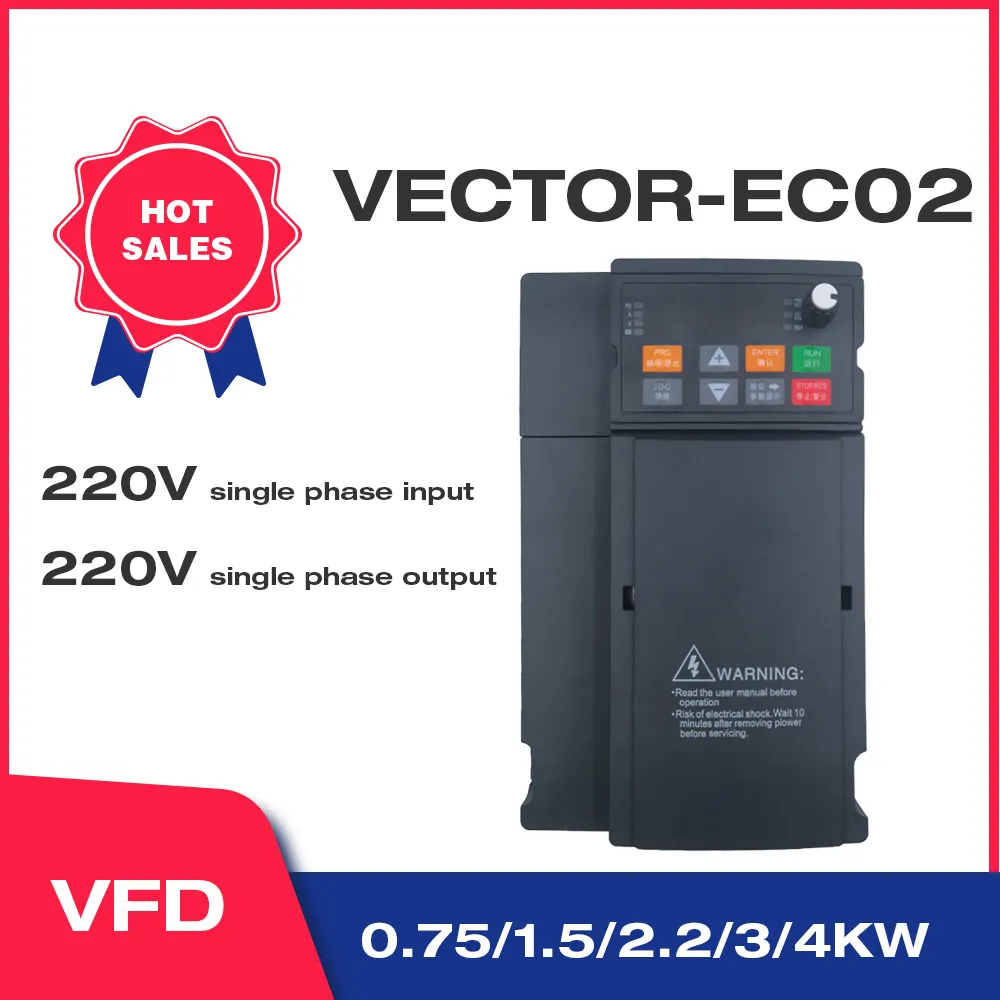 Single Phase VFD 220V - 750W to 4kW Variable Frequency Drive, Light ...