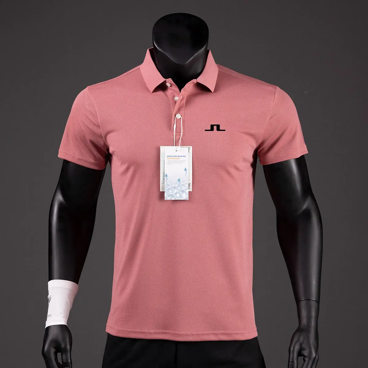 Polos pour hommes Chemises de golf d'été pour hommes Polo décontracté à manches courtes Summer Souffle rapide Dry J Lindeberg Golf Wear Sports T-shirt 230620