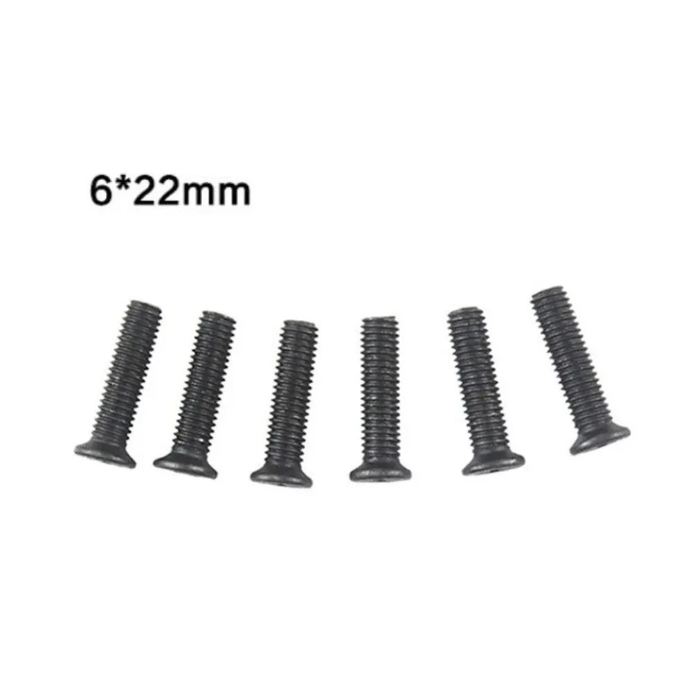 6pcs Bohrer Chuck Shank Adapter Schrauben Linkes Handel M5*22 mm/m6*22 mm für UNF -Bohrer -Spannmesser Black Elektrowerkzeugzubehör