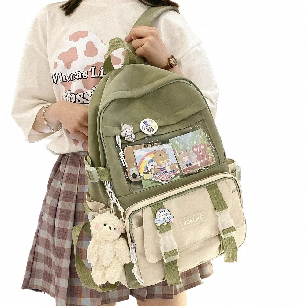 Kawaii Women Women Backpack Backproof School Bag for Teenager Girl Student Bookbag Bookpag Swucksack Cute Female Travel Bagpack Mochila W24B#