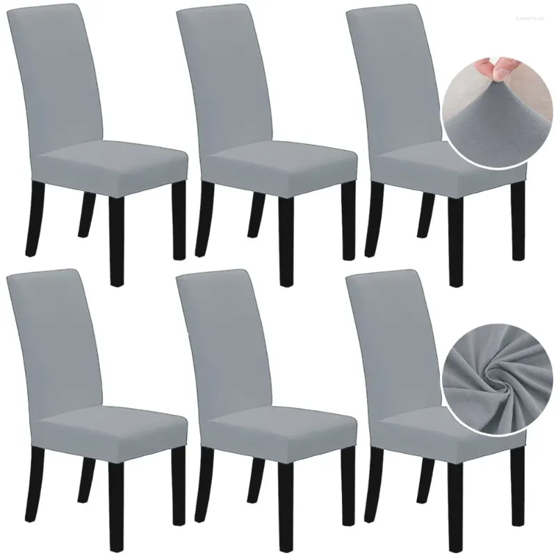 Coprisedie 1 pezzo copertura solida sala da pranzo elastico in spandex sedile cuscino da cucina antipolvere per ristorante per banchetti