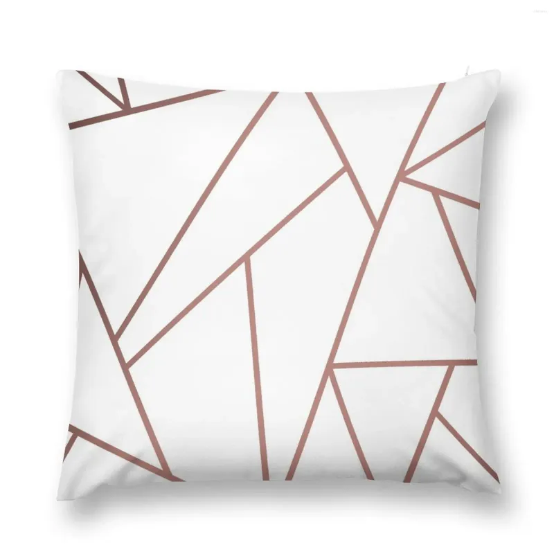 Pillow White And Copper Geometric Background Throw Sofa S Cover Decor